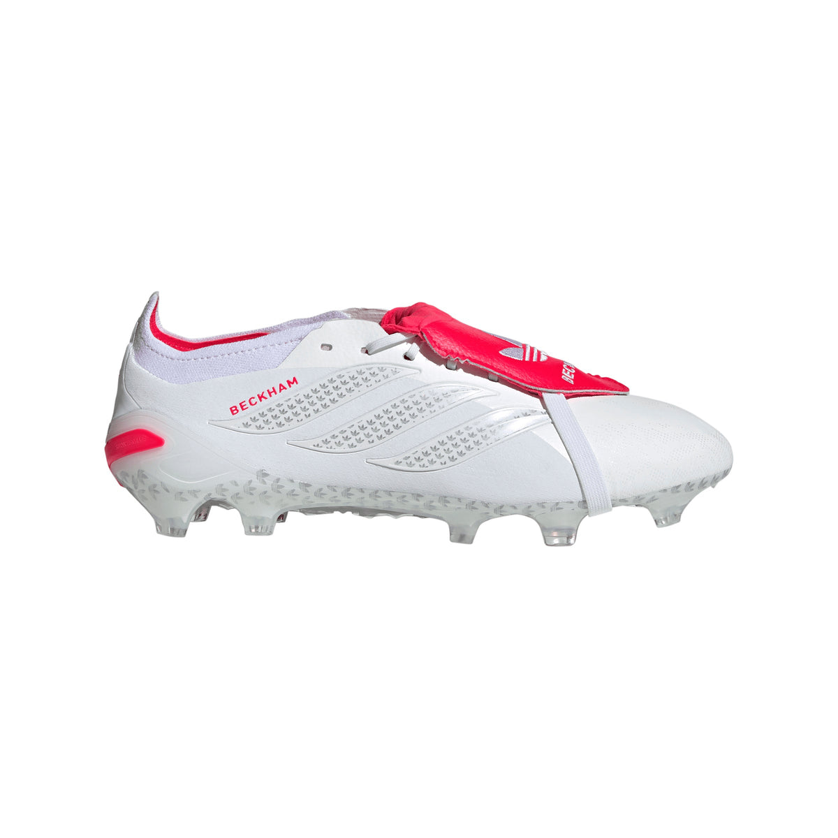 adidas Predator David Beckham Elite FoldTongue FT FG Firm Ground Soccer Cleats-White/Red