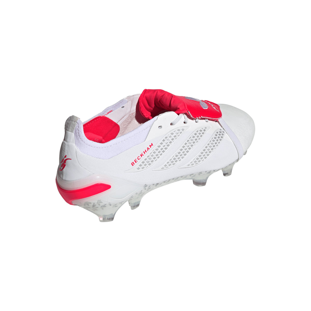 adidas Predator David Beckham Elite FoldTongue FT FG Firm Ground Soccer Cleats-White/Red
