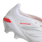 adidas David Beckham Predator League FoldTongue FG Firm Ground Soccer Cleats - White/Red