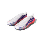 adidas F50 Hyperfast Elite Laceless FG Firm Ground Soccer Cleats- Cloud White / Solar Purple / Solar Turbo