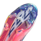 adidas F50 Hyperfast Elite Laceless FG Firm Ground Soccer Cleats- Cloud White / Solar Purple / Solar Turbo