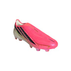 adidasF50 Hyperfast Elite Laceless FG Firm Ground Soccer Cleats- Solar Turbo / Core Black / Gold Metallic