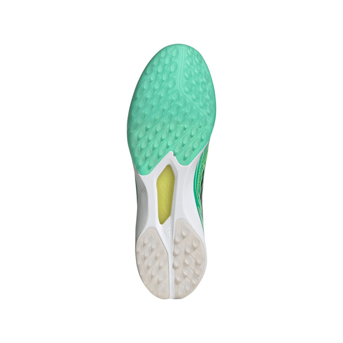 adidas F50 Hyperfast Pro TF Turf Soccer Cleats - Pulse Mint / Night Navy / Solar Lemon
