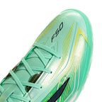 adidas F50 Hyperfast League TF Turf Soccer Cleats -Pulse Mint / Night Navy / Solar Lemon