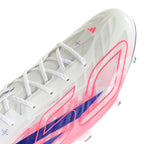 adidas F50 Hyperfast EVO FG Firm Ground Soccer Cleats- Cloud White / Solar Purple / Solar Turbo