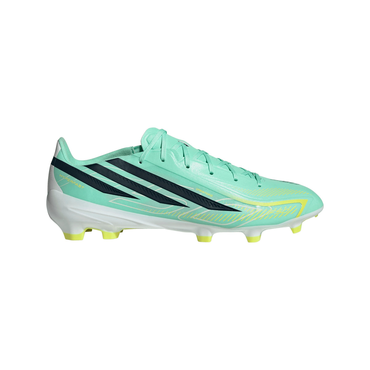 adidas F50 Hyperfast League FG Firm Ground Soccer Cleats -Pulse Mint / Night Navy / Solar Lemon