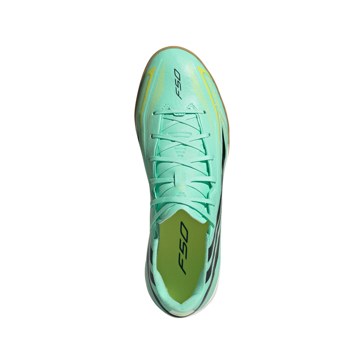adidas F50 Hyperfast League IN Indoor Soccer Shoes -Pulse Mint / Night Navy / Solar Lemon