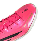 adidasF50 Hyperfast League Junior TF Turf Soccer Cleats- Solar Turbo / Core Black / Gold Metallic