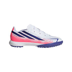 adidas F50 Hyperfast League Junior TF Turf Soccer Cleats- Cloud White / Solar Purple / Solar Turbo