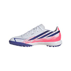adidas F50 Hyperfast League Junior TF Turf Soccer Cleats- Cloud White / Solar Purple / Solar Turbo