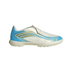 adidas Messi F50 League Junior TF Turf Soccer Cleats- Ivory / Semi Blue Burst / Icey Blue