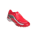 adidas F50 Messi League Laceless Junior TF Turf Soccer Cleats- Lucid Red / Core Black / Pure Ruby