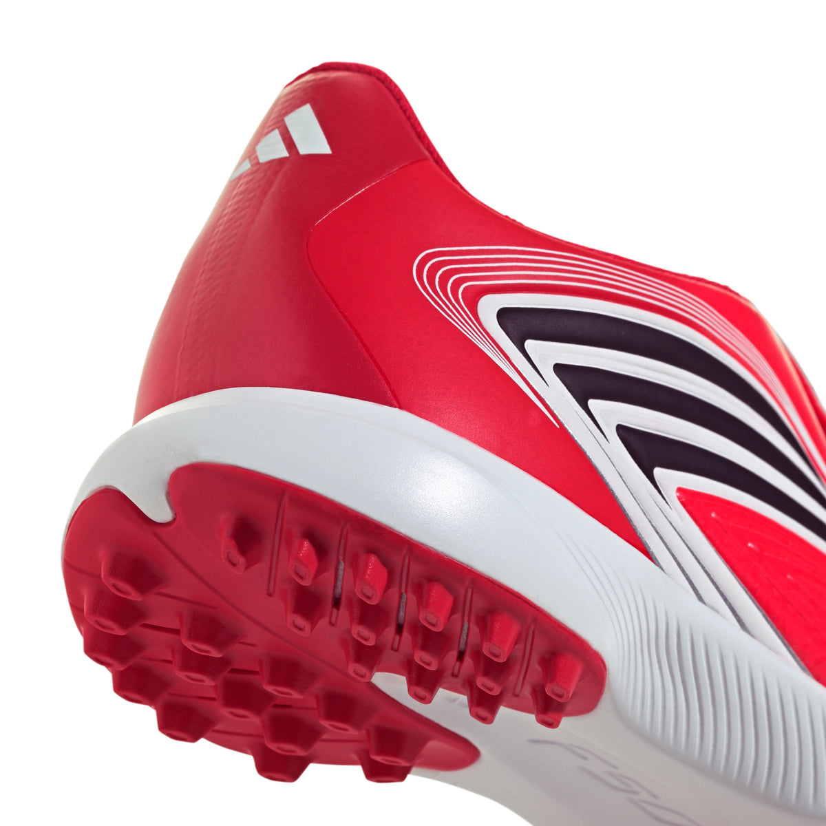adidas F50 Messi League Laceless Junior TF Turf Soccer Cleats- Lucid Red / Core Black / Pure Ruby