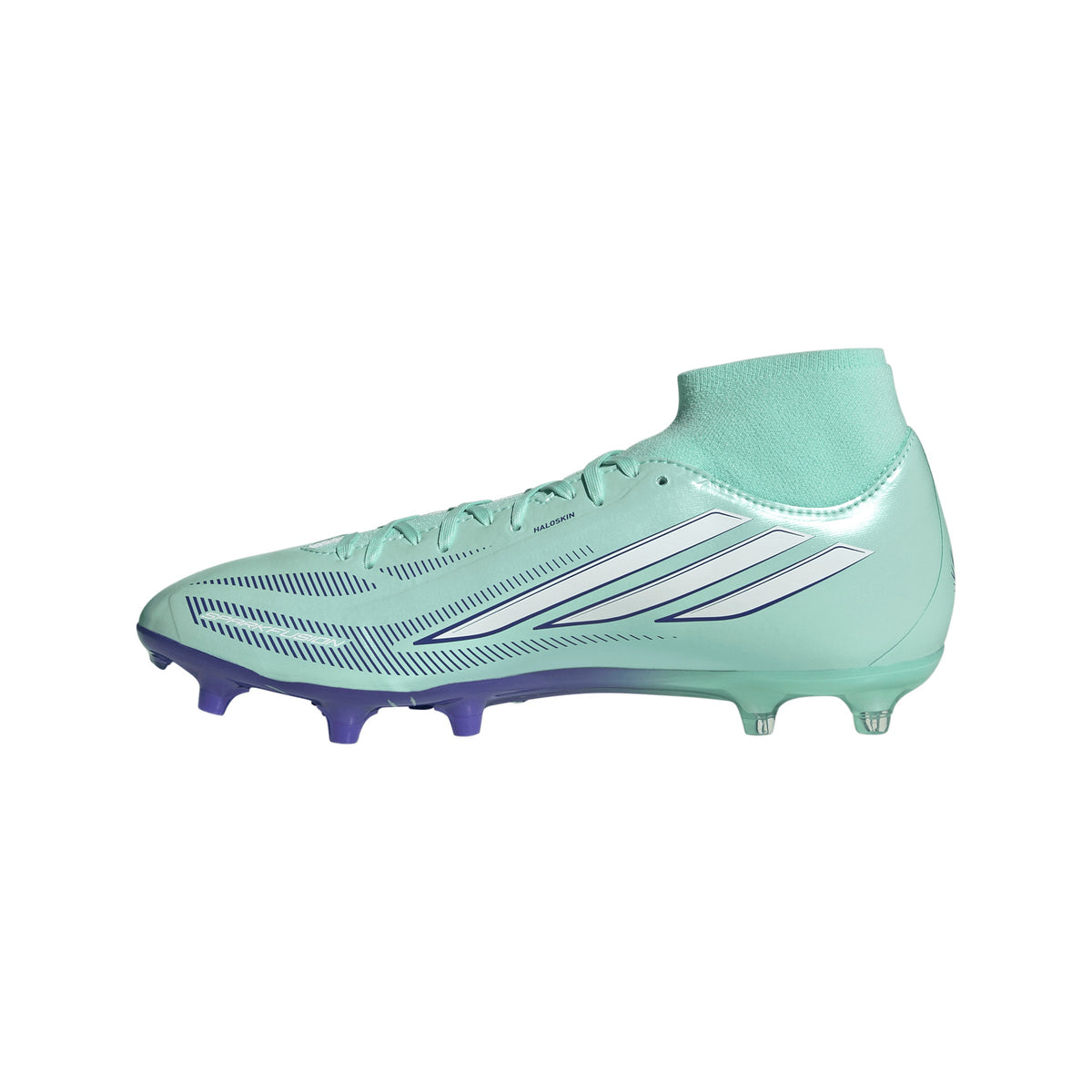 adidas Women's F50 Sparkfusion League Mid-Cut Soccer Cleats -Clear Mint / Cloud White / Solar Purple