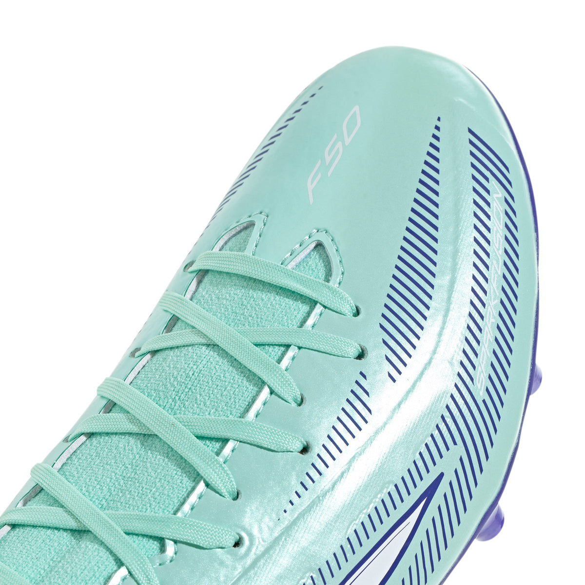 adidas Women's F50 Sparkfusion League Mid-Cut Soccer Cleats -Clear Mint / Cloud White / Solar Purple