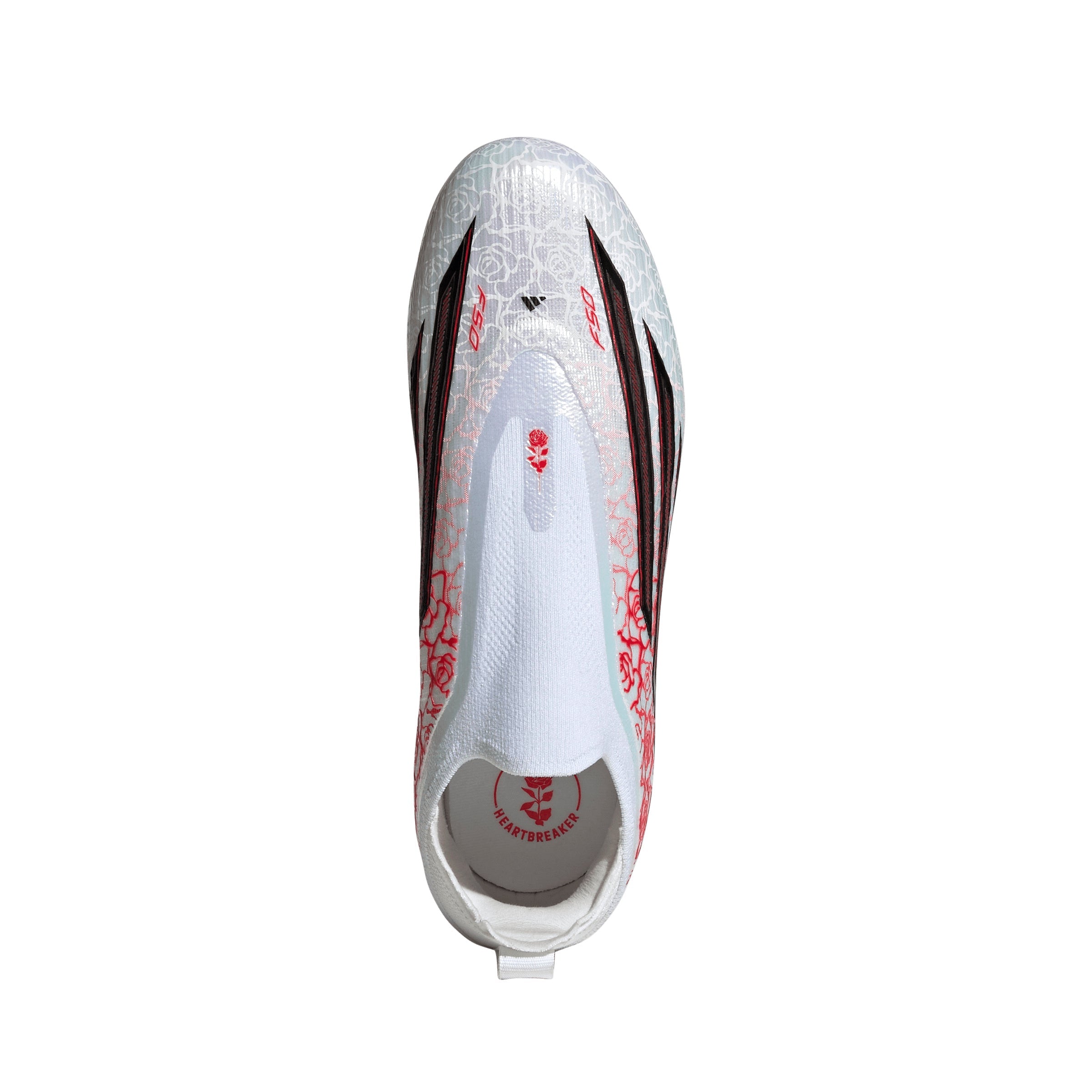 adidas F50 Elite Laceless Lamine Yamal Kids FG Firm Ground Soccer Cleats- Cloud White / Core Black / Lucid Red