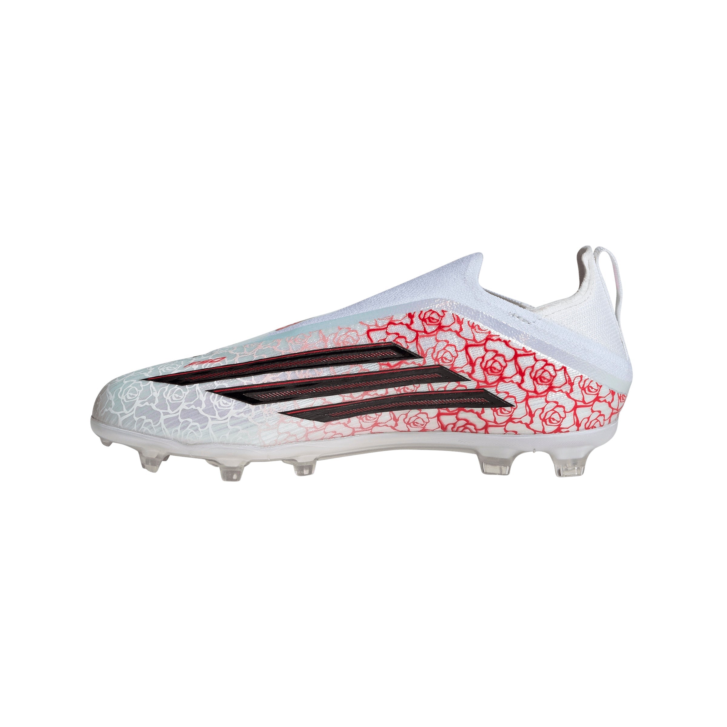 adidas F50 Elite Laceless Lamine Yamal Kids FG Firm Ground Soccer Cleats- Cloud White / Core Black / Lucid Red