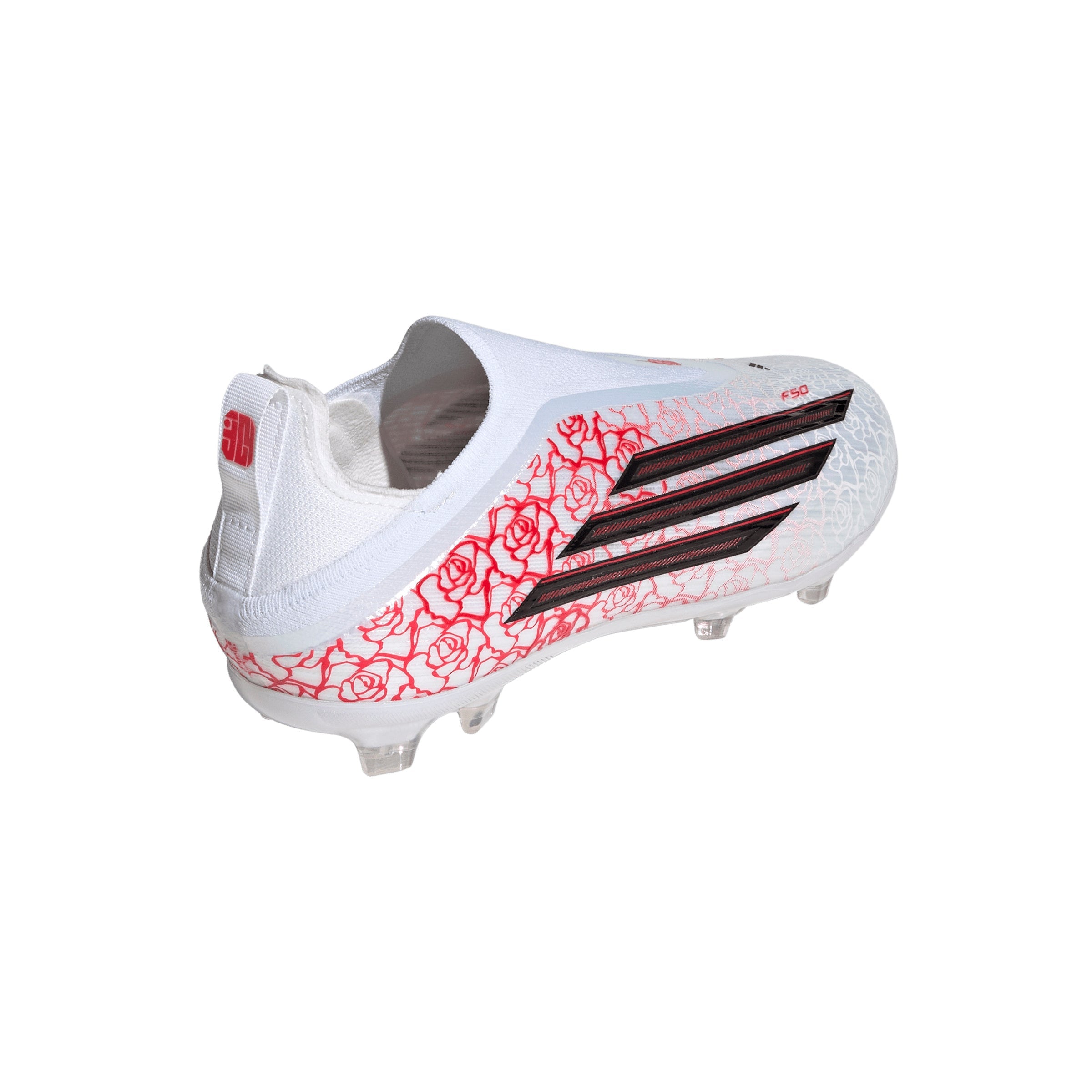 adidas F50 Elite Laceless Lamine Yamal Kids FG Firm Ground Soccer Cleats- Cloud White / Core Black / Lucid Red