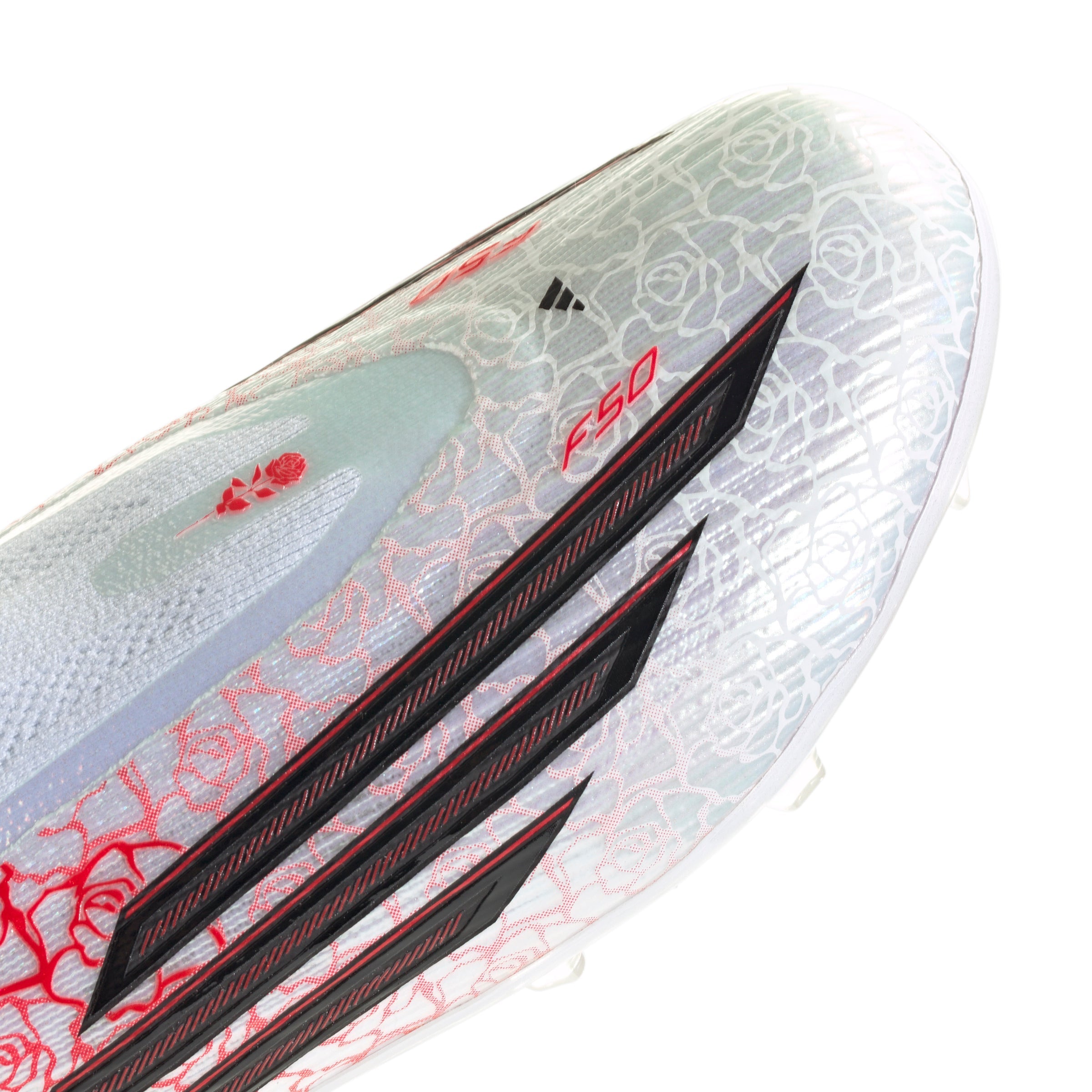 adidas F50 Elite Laceless Lamine Yamal Kids FG Firm Ground Soccer Cleats- Cloud White / Core Black / Lucid Red