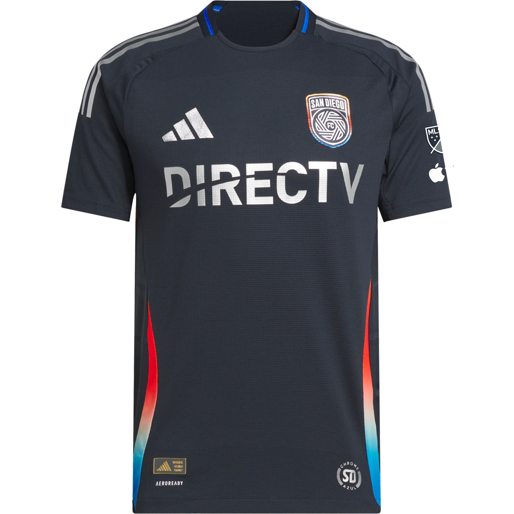 adidas Andrés Reyes San Diego FC Authentic Home Jersey w/ MLS + Apple TV Patches 25/26 (Night Navy)