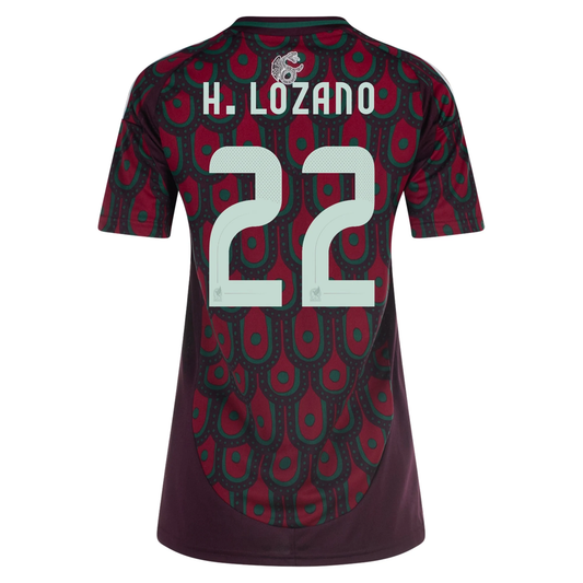 adidas Womens Mexico Hirving Lozano Home Jersey 24/25 (Multicolor)