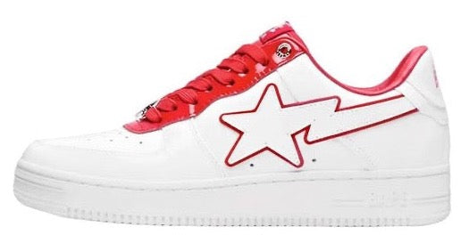 A BATHING APE Sta Leather Low 'Red'