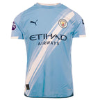 Puma Kevin De Bruyne Manchester City 25/26 Authentic Home Jersey w/ EPL + Sponsor Patch (Team Light Blue/White)