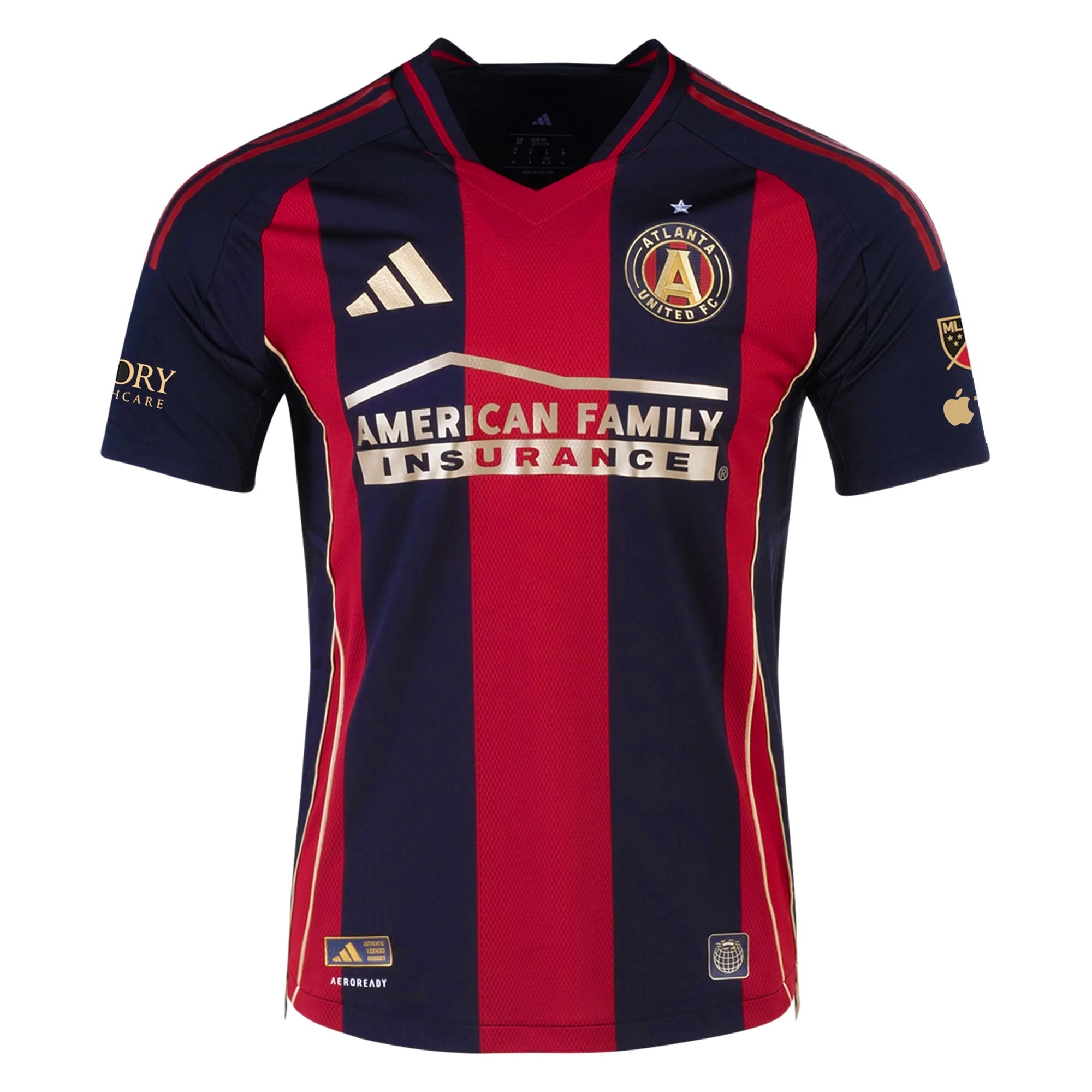 adidas Miguel Almirón Atlanta United Authentic Home Jersey w/ MLS Patches 25/26 (Red/Black)