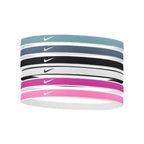 Nike Swoosh Sport Headbands Tipped 6PK Headbands Nike Pink ONE SIZE 