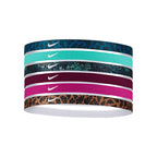 Nike Printed Headbands 6PK Headbands Nike Blue / Green ONE SIZE 