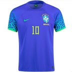 Nike Brazil Neymar Jr. Away Jersey 22/23 (Paramount Blue/Green Spark)