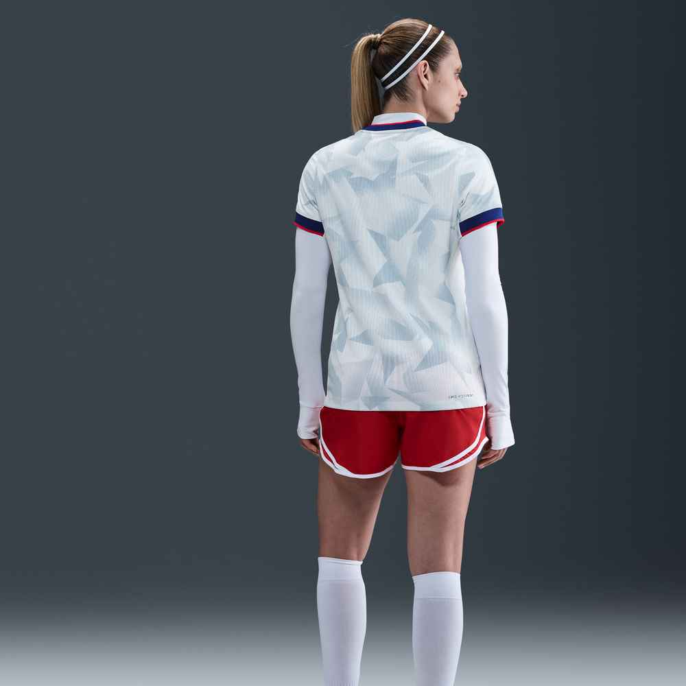 Nike Womens USA 25/26 Home 4 Star Match Authentic Jersey 101 (White/Rush Blue/Challenge Red)