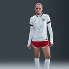 Nike Womens USA 25/26 Home 4 Star Match Authentic Jersey 101 (White/Rush Blue/Challenge Red)