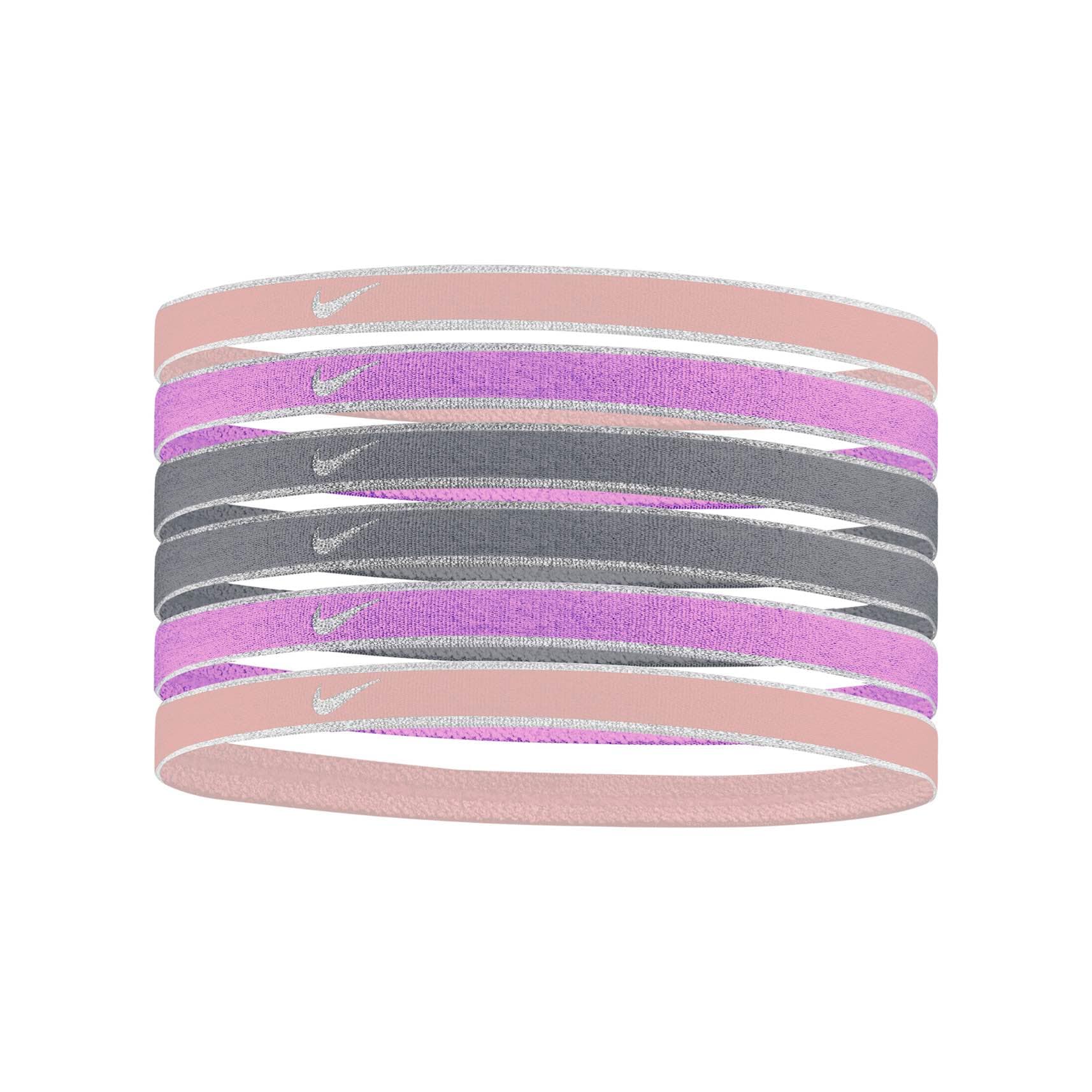 Nike Swoosh Sport Headbands Assorted 6PK Headbands Nike Pink ONE SIZE 