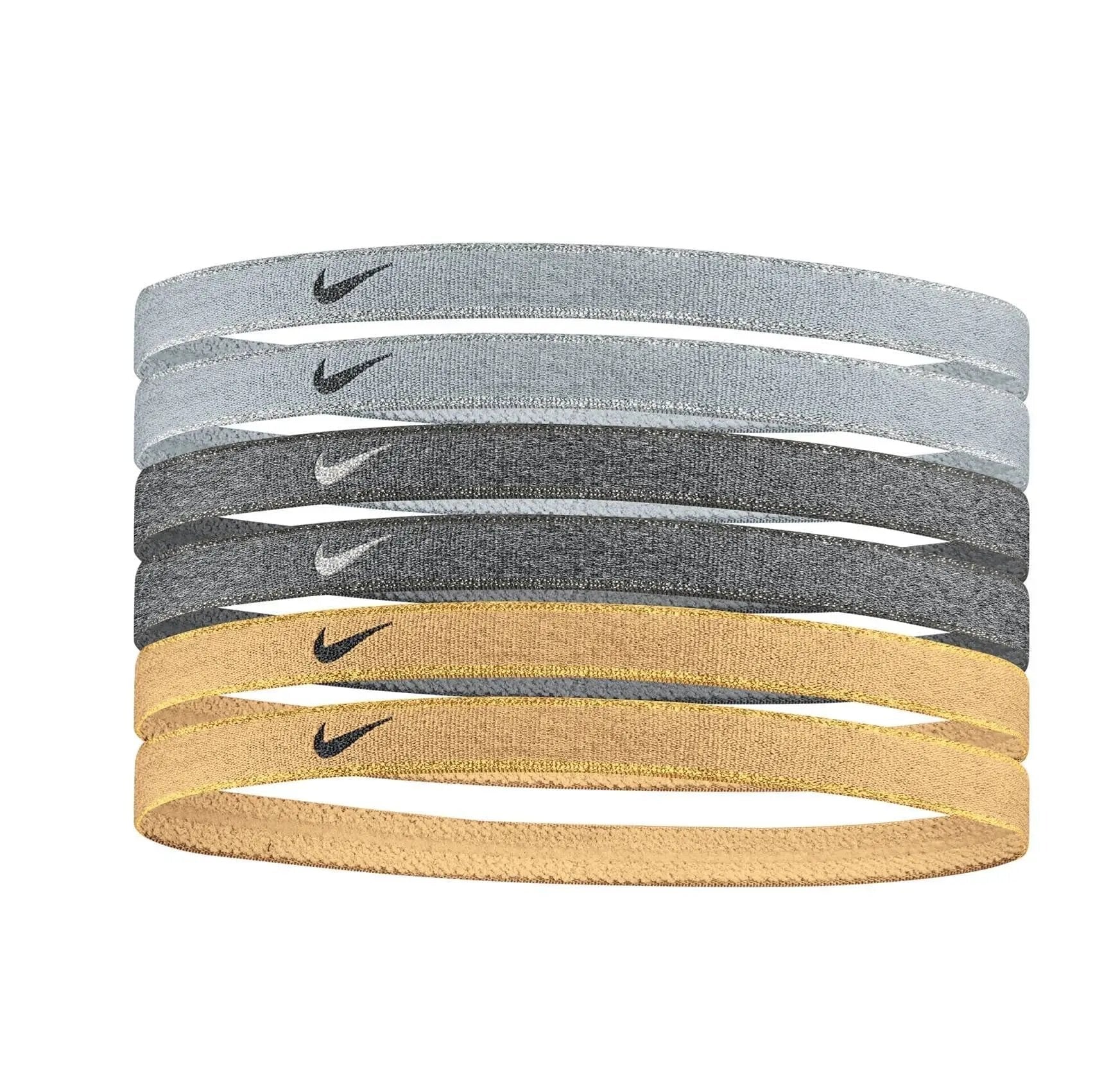 Nike Swoosh Sport Headbands Assorted 6PK Headbands Nike Grey ONE SIZE 
