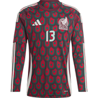 adidas Mens Mexico Guermillo Ochoa Home Long Sleeve Jersey 24/25 (Multicolor)
