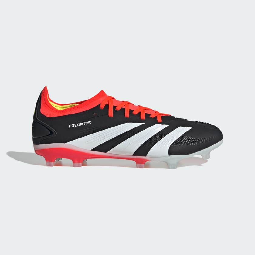 adidas Predator Pro FG Firm Ground Soccer Cleat - Core Black/White/Solar Red