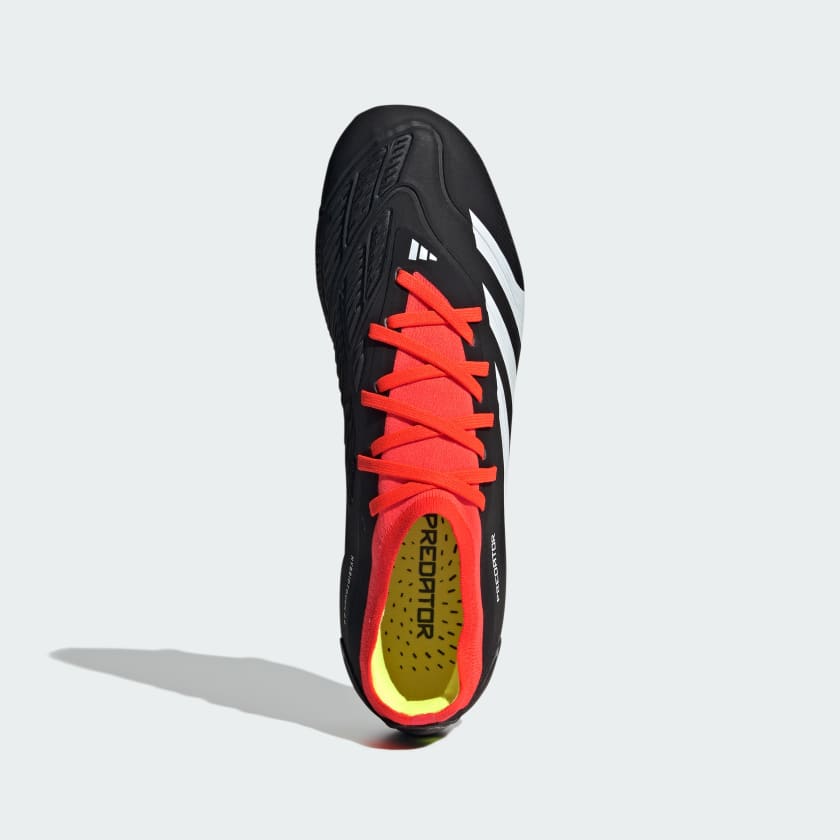 adidas Predator Pro FG Firm Ground Soccer Cleat - Core Black/White/Solar Red