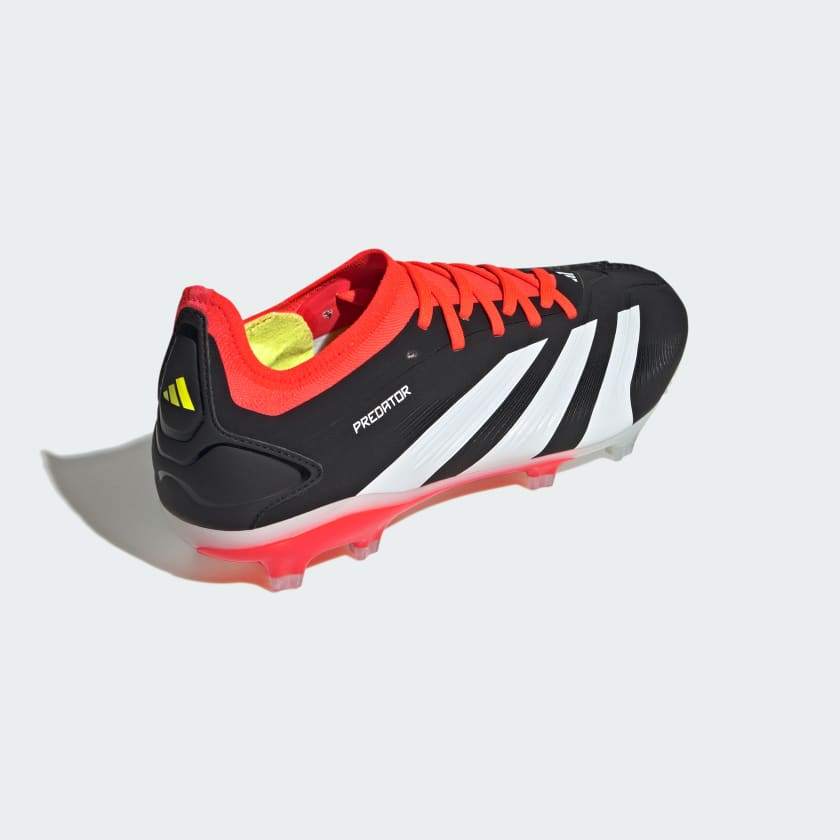 adidas Predator Pro FG Firm Ground Soccer Cleat - Core Black/White/Solar Red