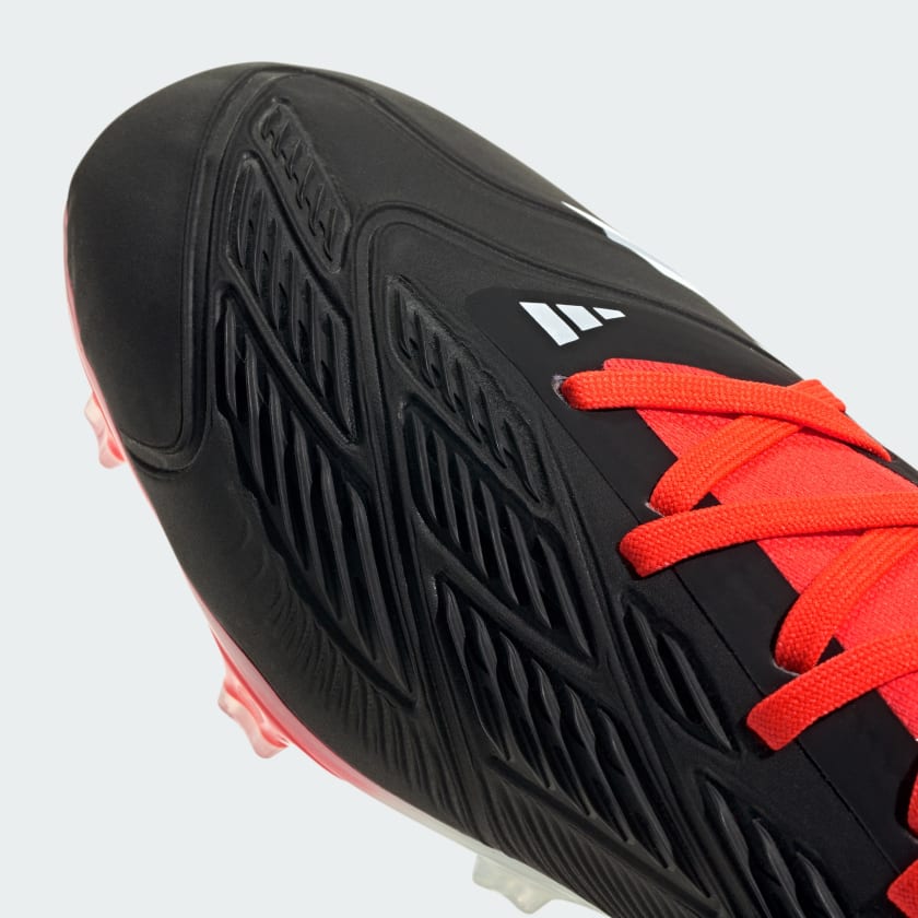 adidas Predator Pro FG Firm Ground Soccer Cleat - Core Black/White/Solar Red