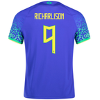 Nike Brazil Richarlison Away Jersey 22/23 (Paramount Blue/Green Spark)