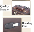 Valise de Voyage en Cuir PU à Roulettes – Bagage Cabine à Main Spinner Élégant et Durable