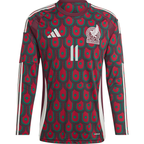 adidas Mens Mexico Santiago Giménez Home Long Sleeve Jersey 24/25 (Multicolor)