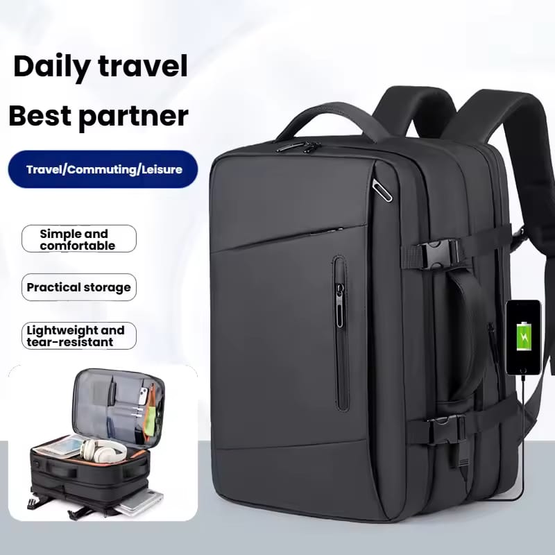 Sac à Dos de Voyage & PC  – Bagage Cabine Étanche, Grande Capacité, Multifonction