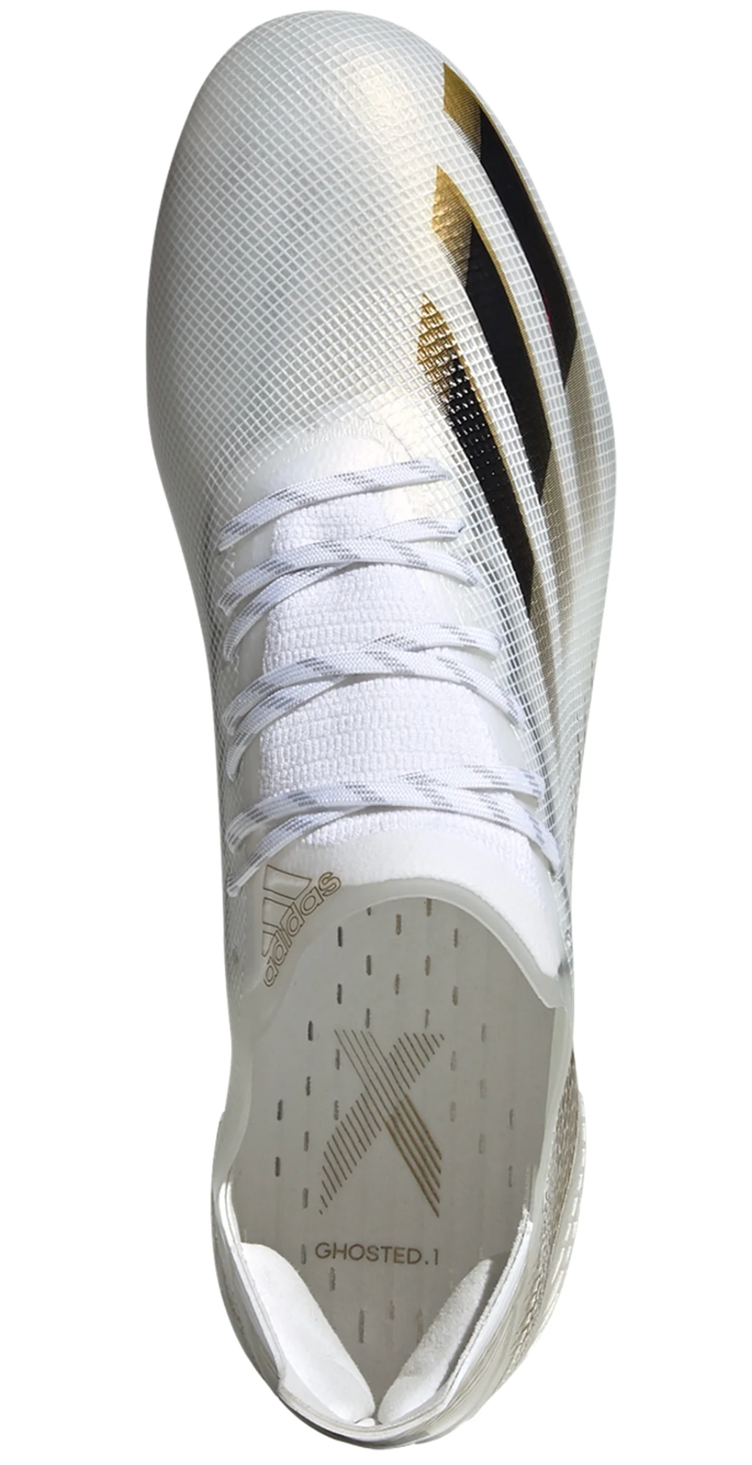 adidas X Ghosted.1 FG - White-MetallicGold-Black