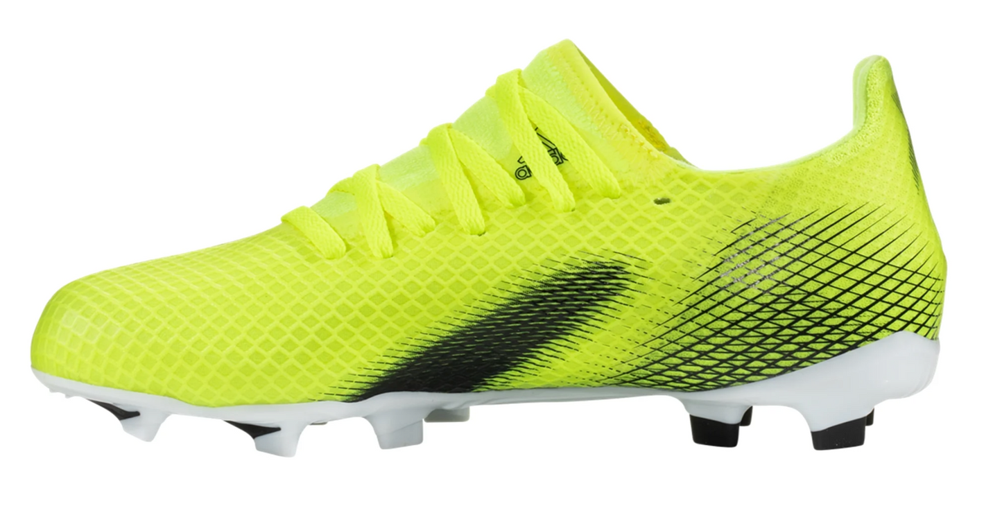 adidas X Ghosted.3 FG JUNIOR Firm Ground Cleat - Solar Yellow/Core Black/Team Royal Blue