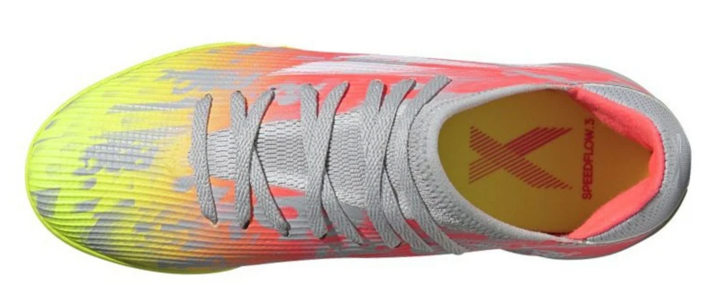 adidas X Speedflow.3 Turf Junior Soccer Shoes - Onix/White/SolarYellow