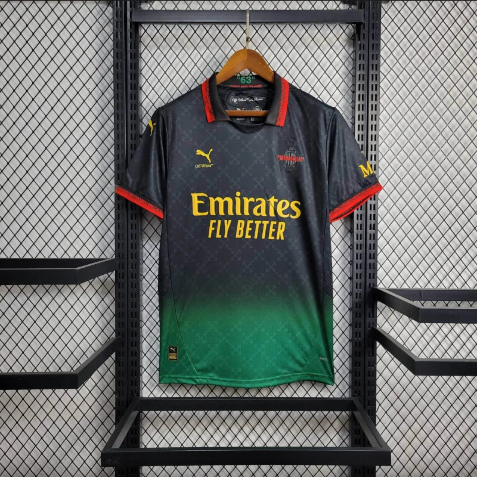 A.C. Milan 24/25 OFFWHITE Black Jersey