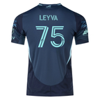 adidas D. Leyva Seattle Sounders Authentic Away Jersey 25/26 w/ MLS Patches & Sponsor (Aura Ink)