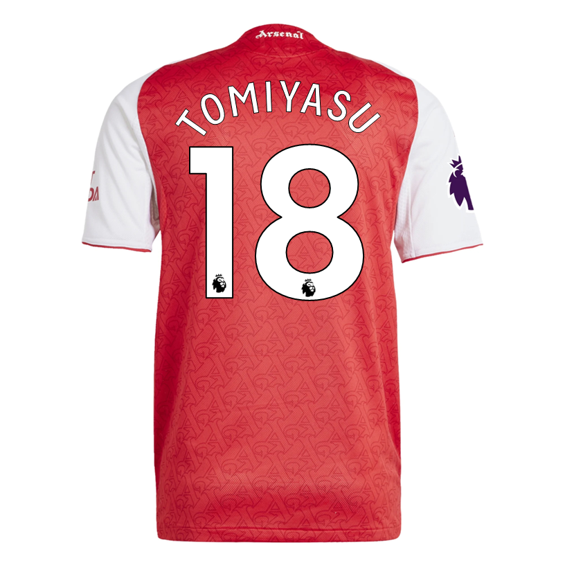 adidas Takehiro Tomiyasu Arsenal FC Authentic Home Jersey 25/26 w/ EPL Patch (Better Scarlet/White